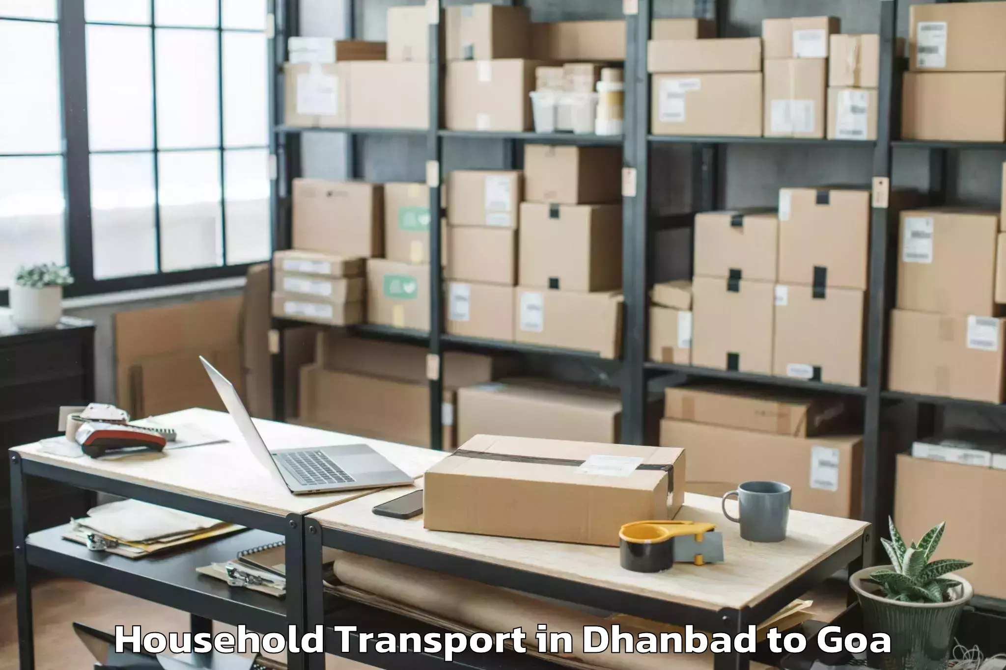 Top Dhanbad to Goa University Household Transport Available